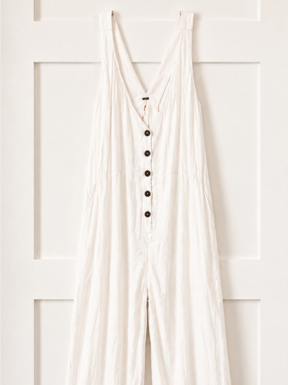Free People On The Run Playsuit White Cotton Jumpsuit Small